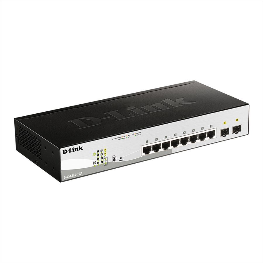 D-Link DGS-1210-10P 10-Port Web Smart Gigabit PoE Switch