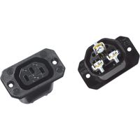 BACHMANN Kaltgerätedose IEC320 C13, mit Schraubanschlüssen schwarz