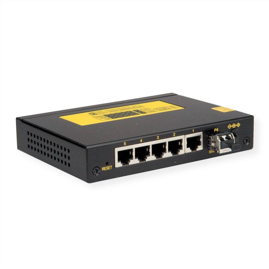 ROLINE Industrie Gigabit Switch, 5x RJ-45 + 1x SFP