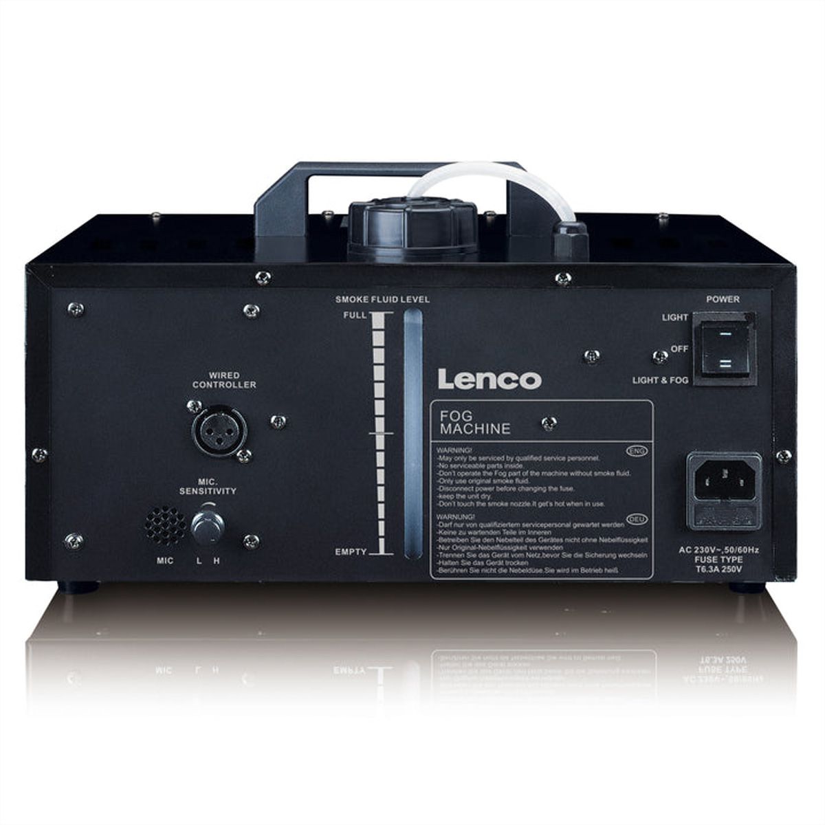 Lenco LED Vernebler LFM-220BK schwarz, mit 1L Flüssigkeit, r.c.