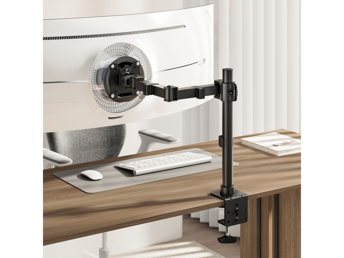 VALUE Support LCD lourd, montage sur bureau, 4 articulations, jusqu'à 20 kg