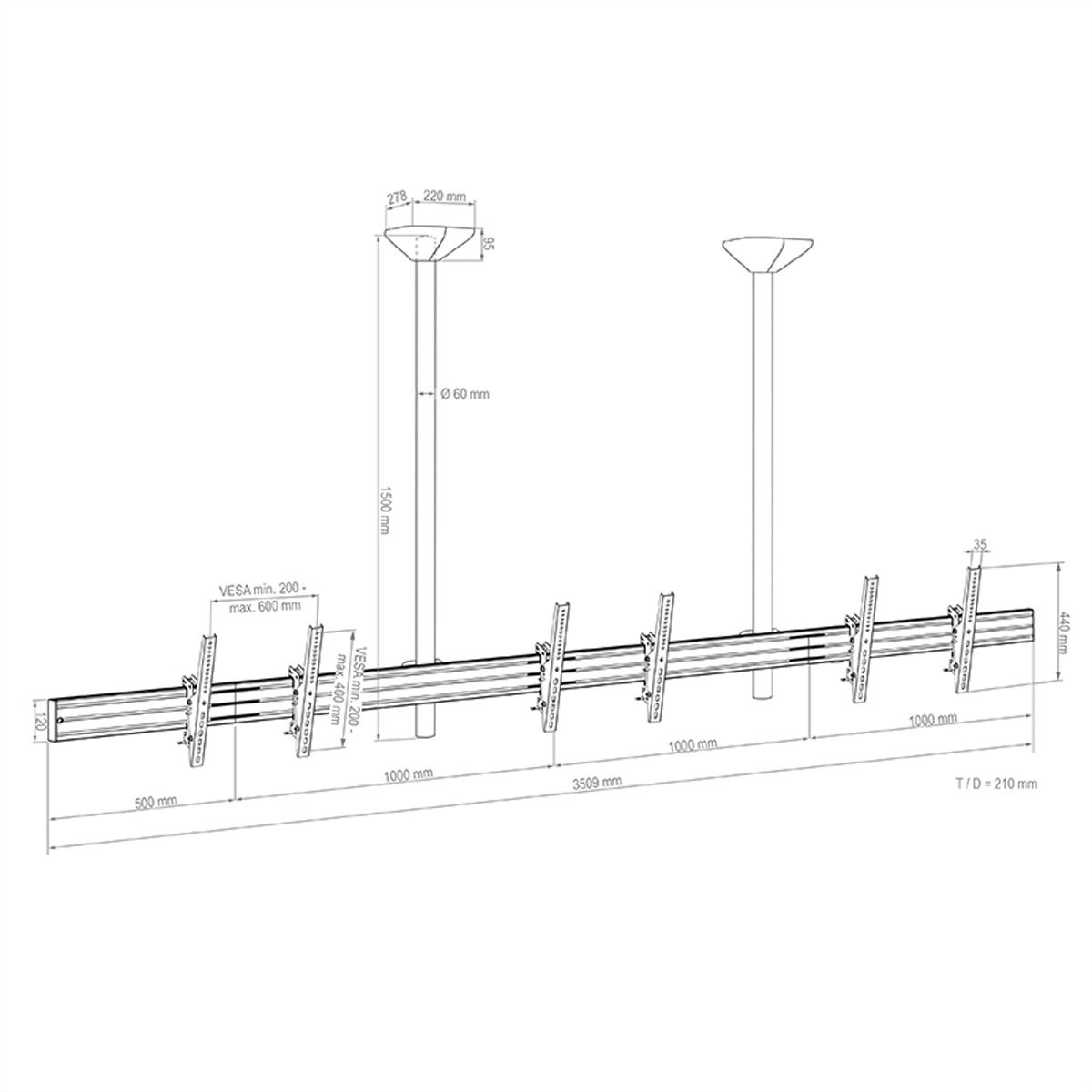 Hagor Deckenhalterung CPS D3L 46-65"