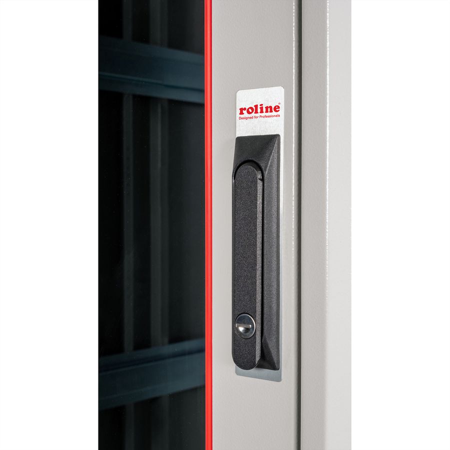 ROLINE 19-Zoll Netzwerkschrank Pro 32 HE, 800x800 BxT Glastür grau