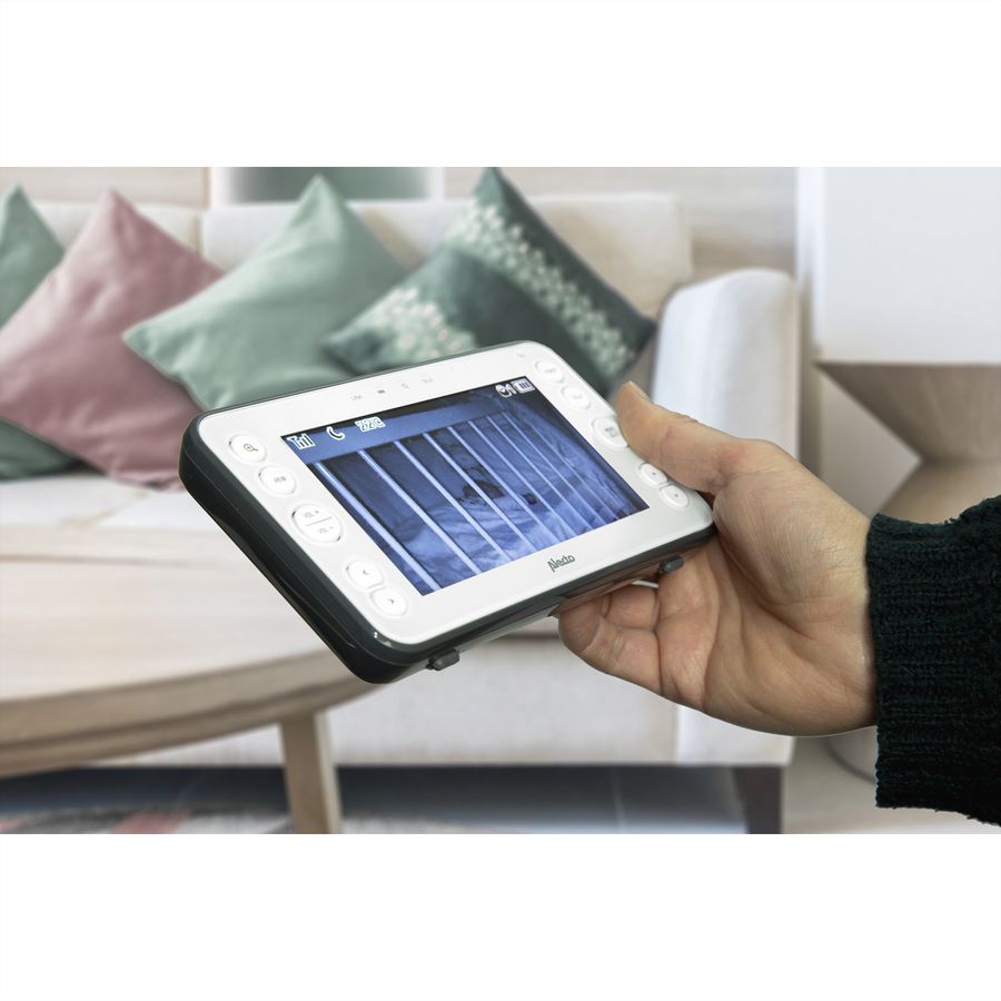 Alecto Babyphone DVM150 avec caméra, écran couleur 5", blanc