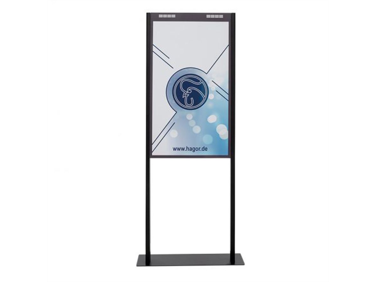 Hagor Floormount OM46N-D, système de montage au sol spécifique à l'écran pour Samsung OM46N-D