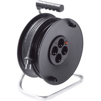 BACHMANN Enrouleur électrique, AC230V, 4 prises 2P+T allemand, 25 m