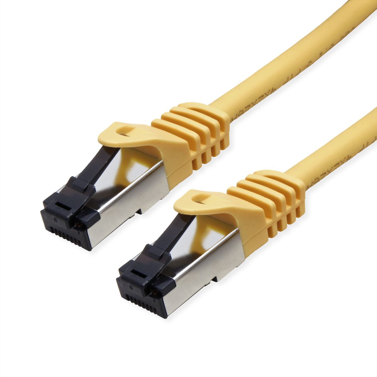 VALUE S/FTP-(PiMF-) Patchkabel Cat.8 (Class I), LSOH, PoE, Litzendraht, gelb, 2 m