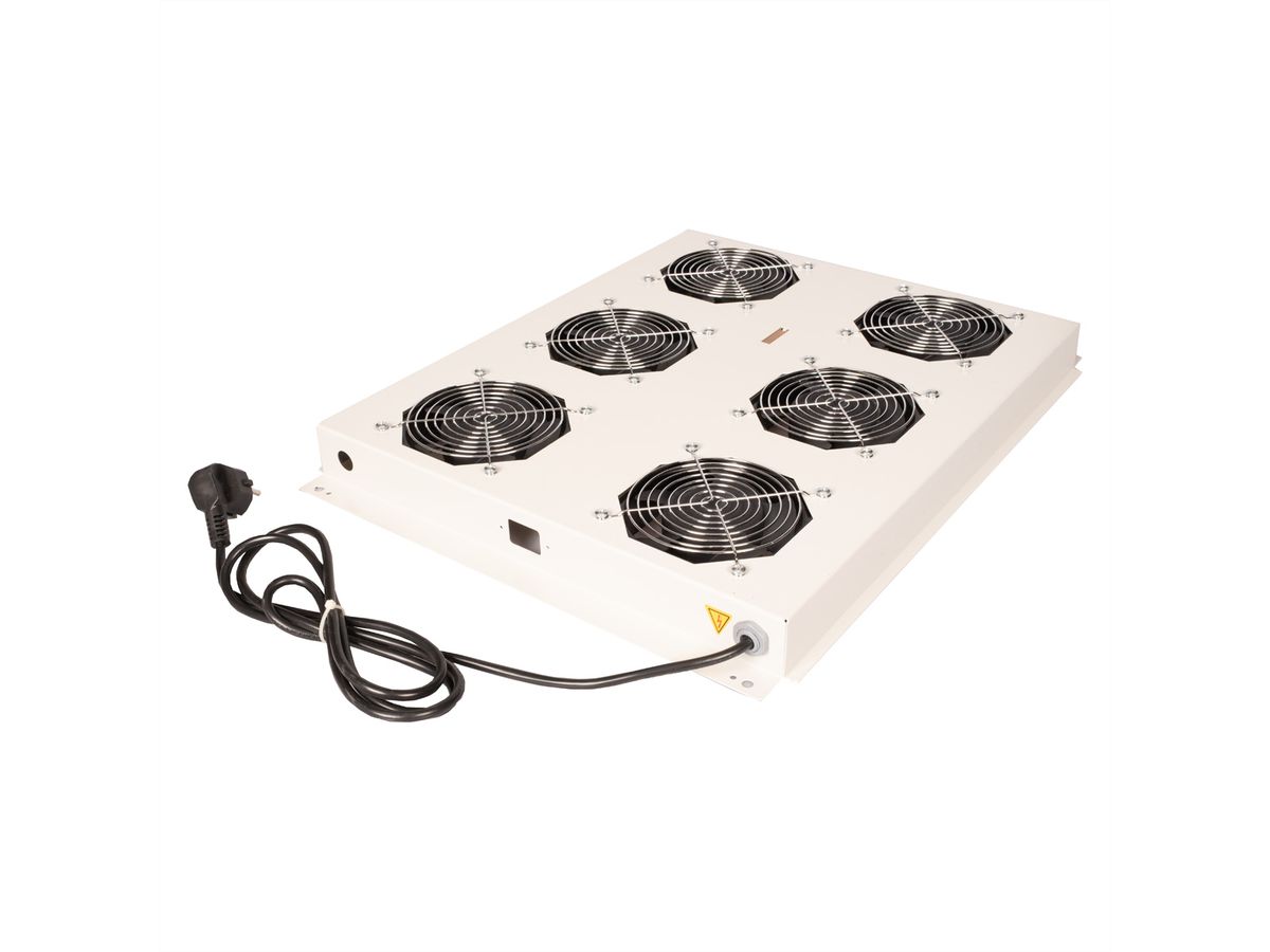 ROLINE 19-Zoll Dachlüftereinheit 6 Lüfter, ON/OFF für Serverschrank der PRO Serie grau