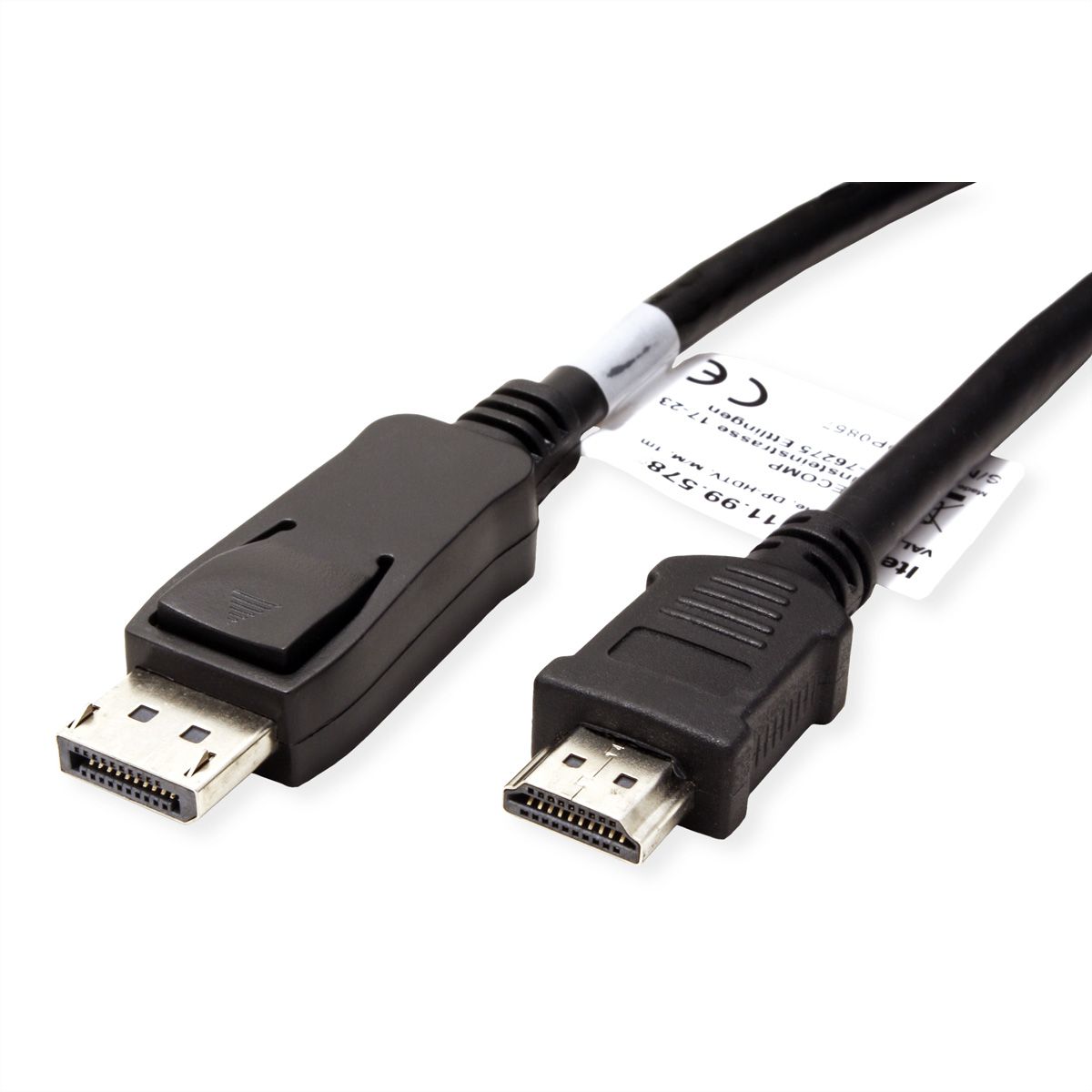 VALUE DisplayPort Kabel DP - HDTV, ST/ST, schwarz, 1 m