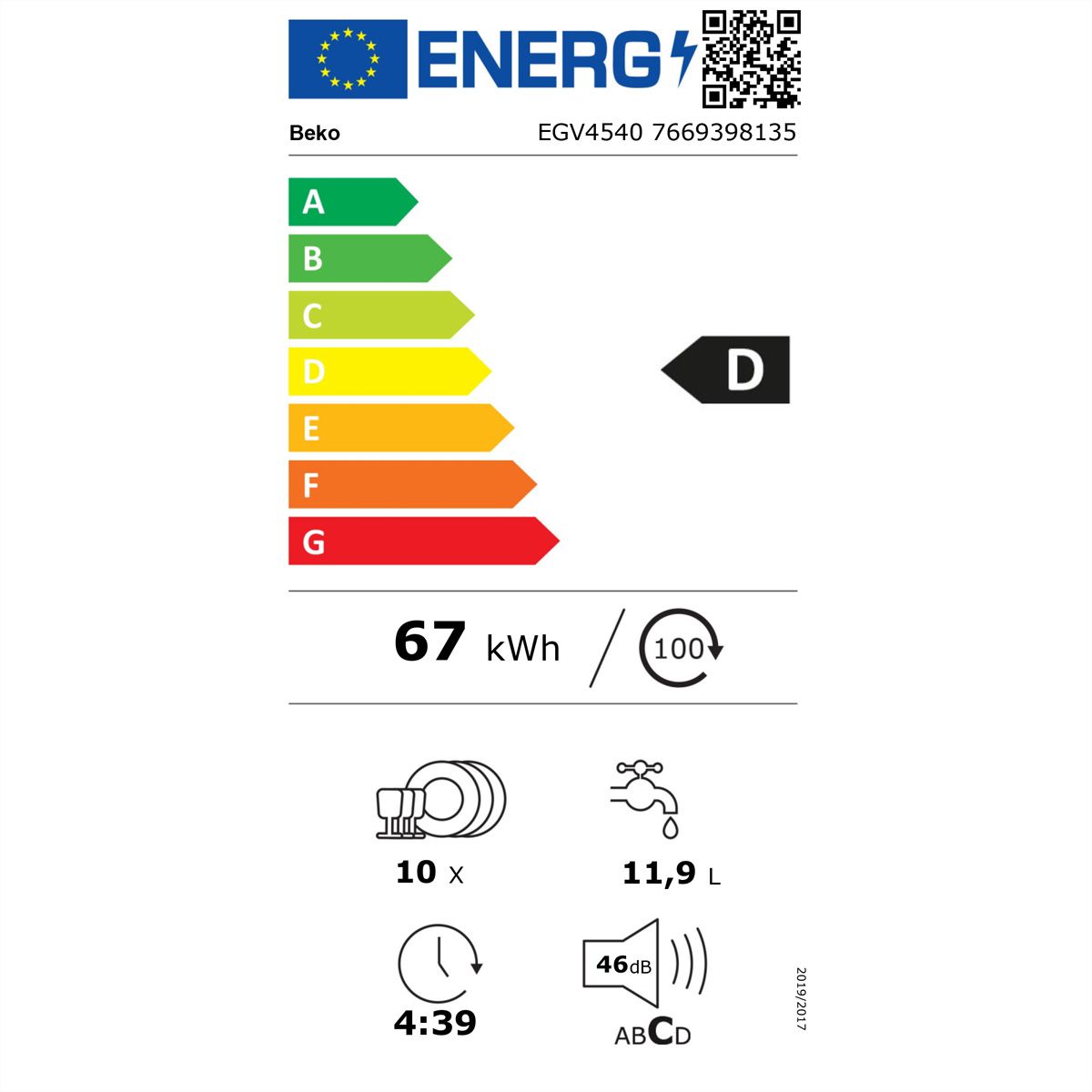 Beko Geschirrspüler EGV4540