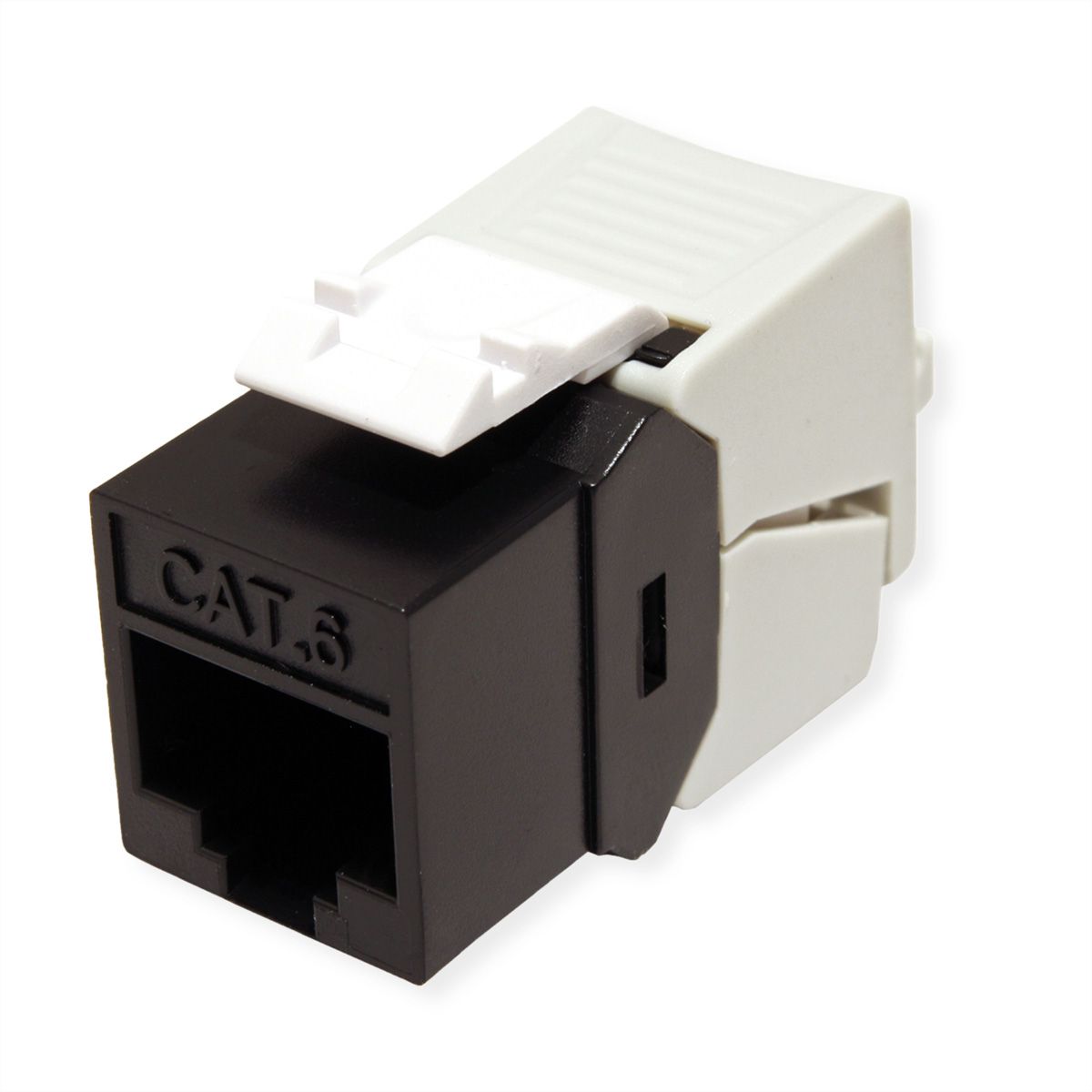 ROLINE Cat.6 (Class E) Keystone, ungeschirmt, werkzeuglos, SLIM, schwarz