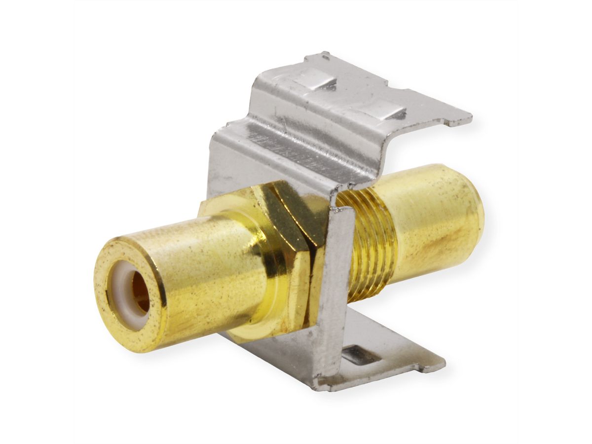 ROLINE RCA-Keystone-Kupplung, Metall, weiß