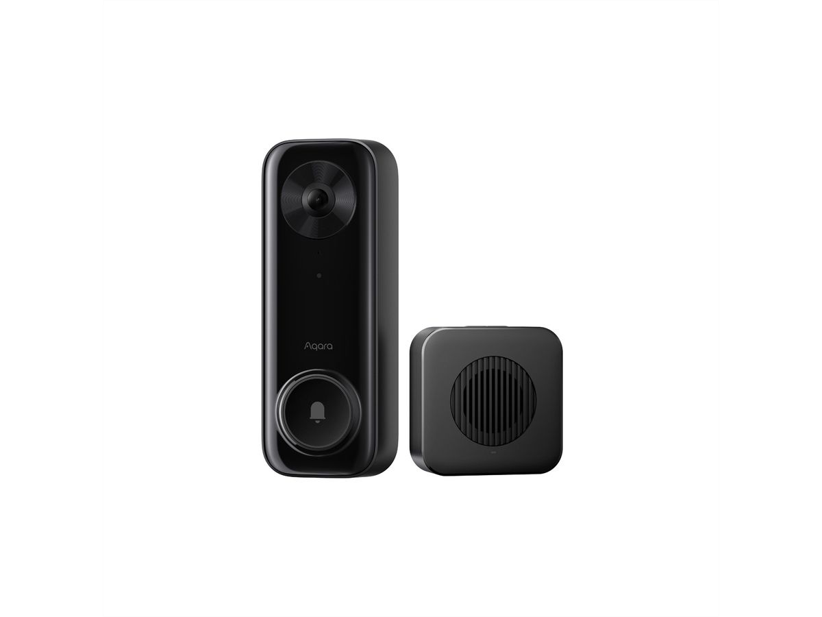 Aqara G400 sonnette 2K, 165°, IR-LED 10m, PoE, schwarz