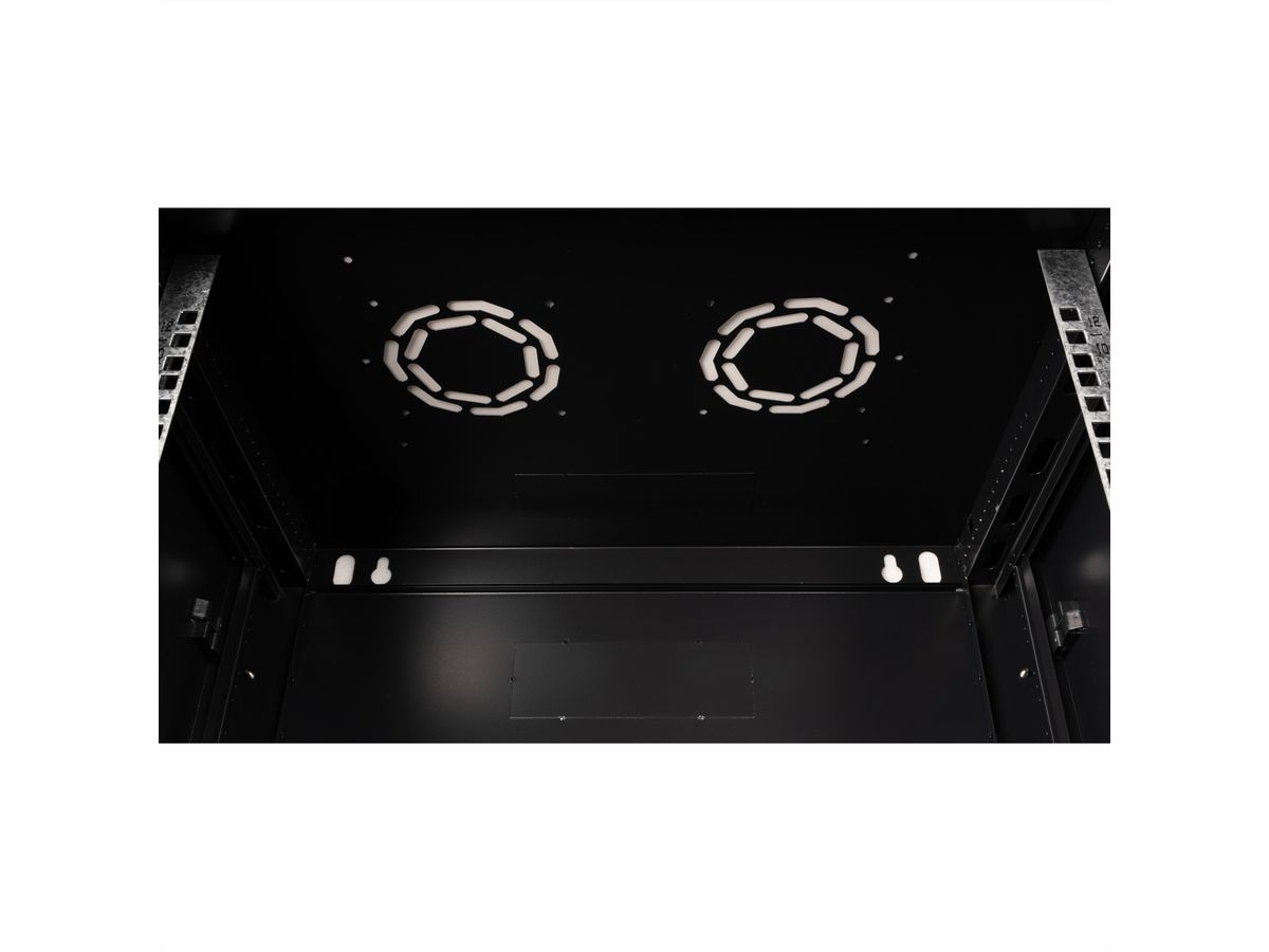 VALUE Boîtier mural 19 pouces 12U, 600 x 450 mm, noir, kit à assembler