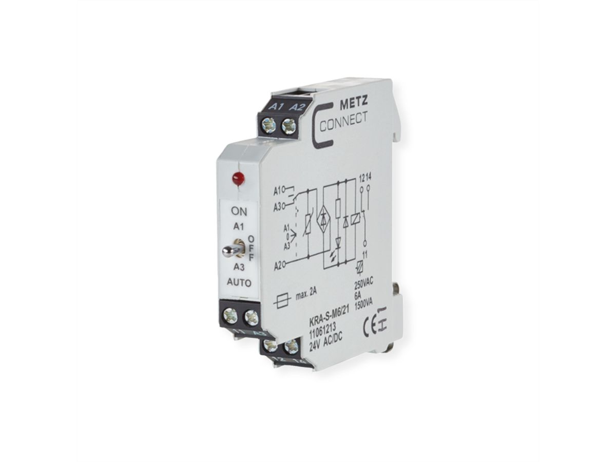 METZ CONNECT KRA-S-M6/21, 1 Wechsler, 24 V AC/DC