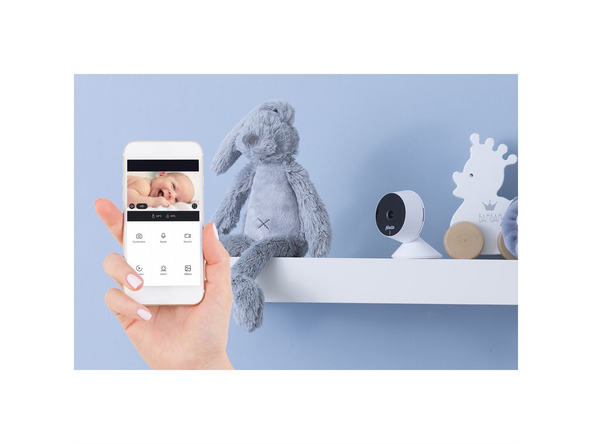 Alecto SMARTBABY5 - WLAN-Babyphone mit Kamera, Weiss