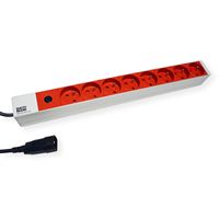 BACHMANN 19" 1HE 8xUTE rt 1xFuse 10A Strom 2,0m