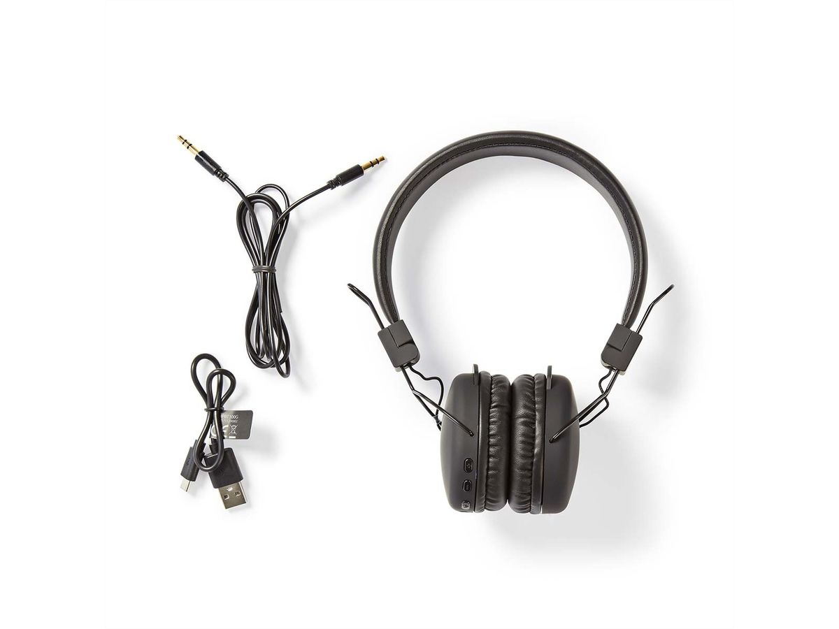 Nedis Drahtlose On-Ear-Kopfhörer, 15 Std, Schwarz
