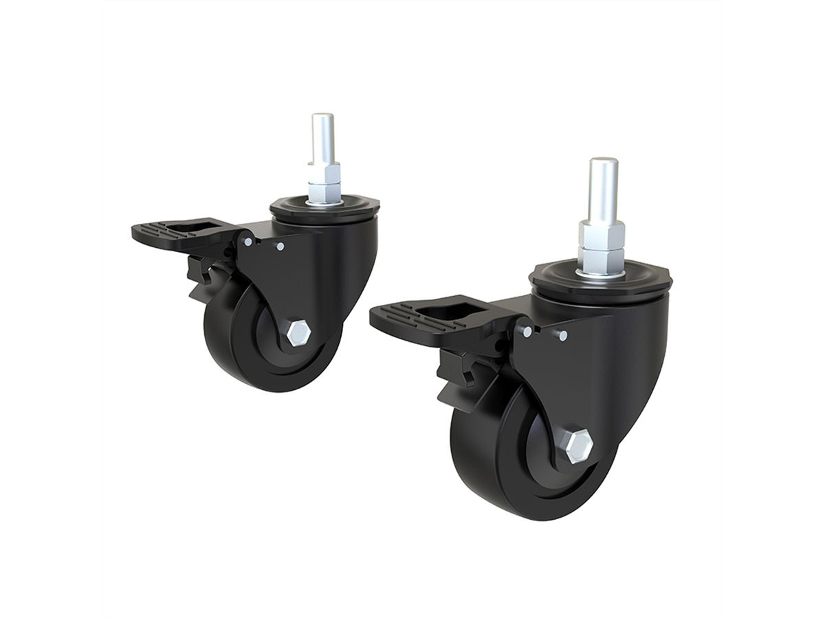 Hagor Kit de roulettes CPS - Locking caster, set for Leveling Feet - series, noir