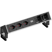 BACHMANN DESK2 3xCH T13 90° 2xCM, Strom 0,2m GST18 Inox lackiert Schweiz