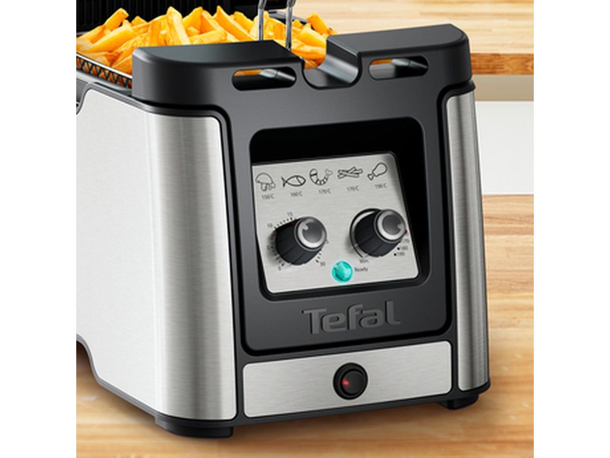 Friteuse Tefal Clear Duo FR600DCH, 3,5 l, acier inoxydable, minuterie