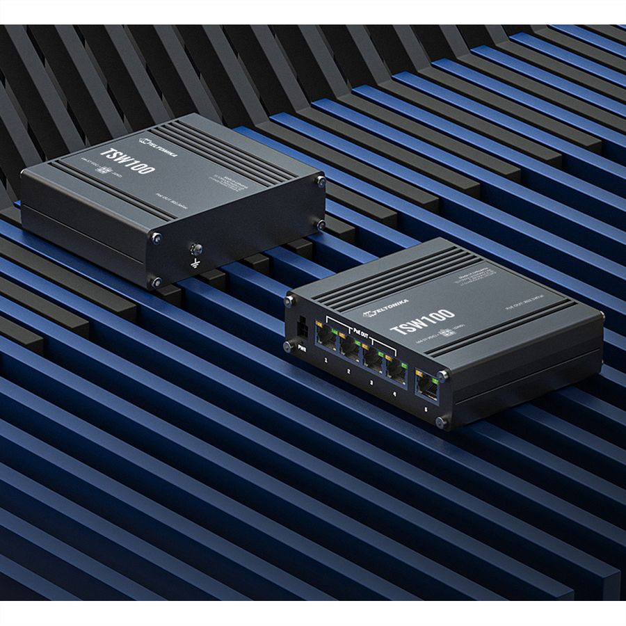 TELTONIKA TSW100 Industrial Switch Unmanaged PoE+ Gigabit