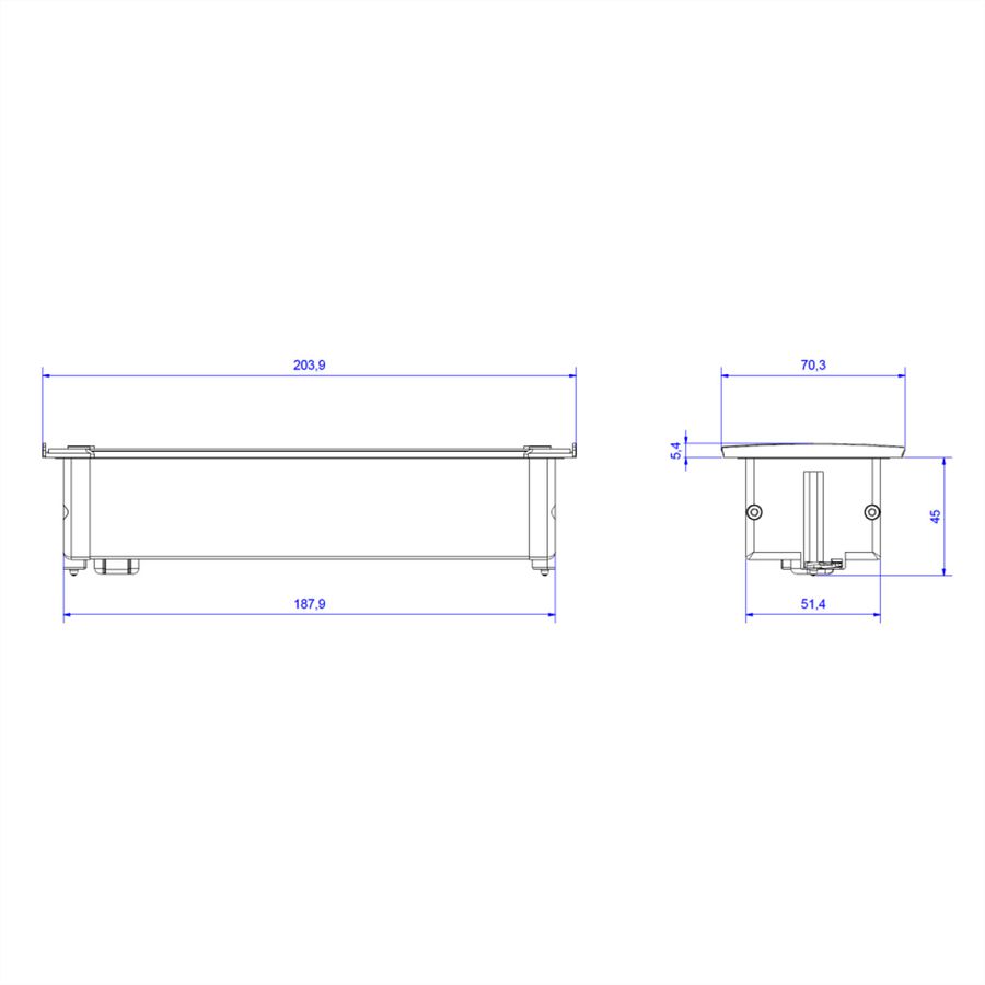 BACHMANN KAPSA Small 2x Schutzkontakt 1x ABD, Montagestecker