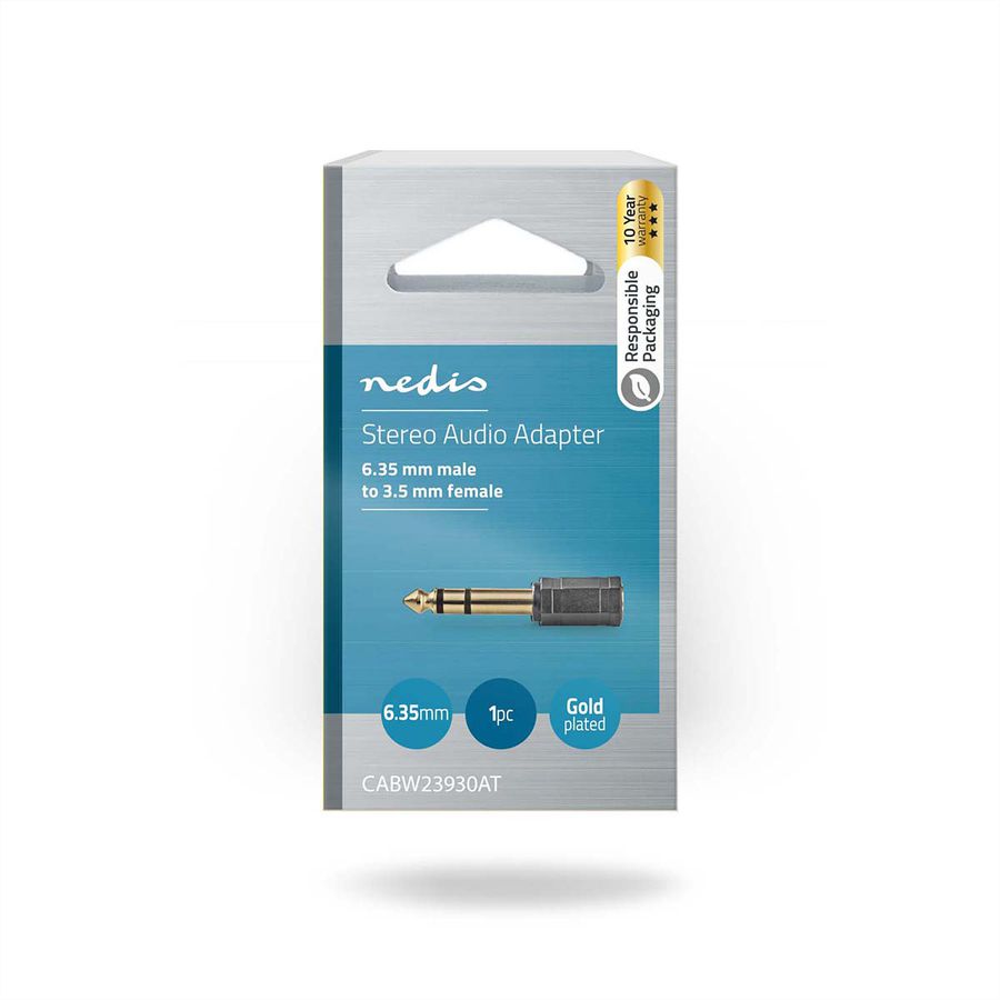 Nedis Stereo Adapter 6.35mm ST zu 3.5mm BU