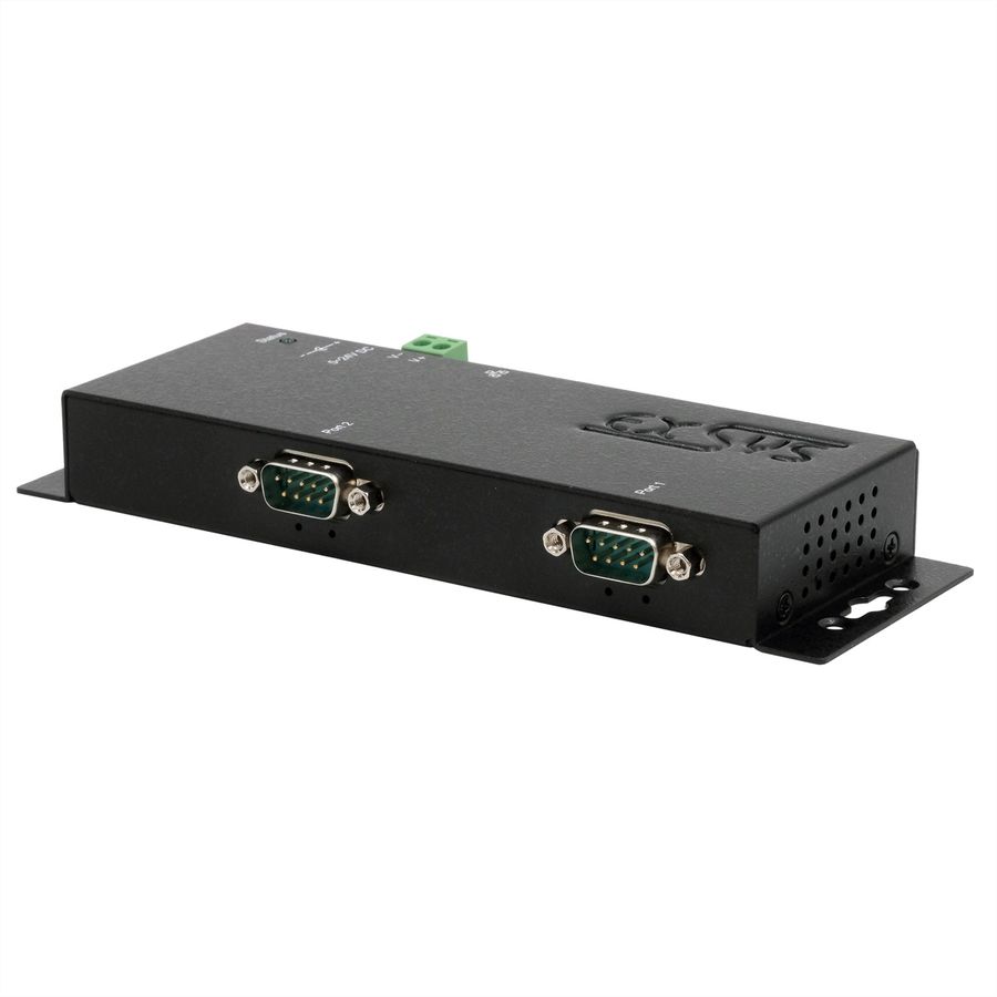 EXSYS EX-6112-2PoE Ethernet zu Seriell 2 x RS-232 mit 9 Pin Stecker