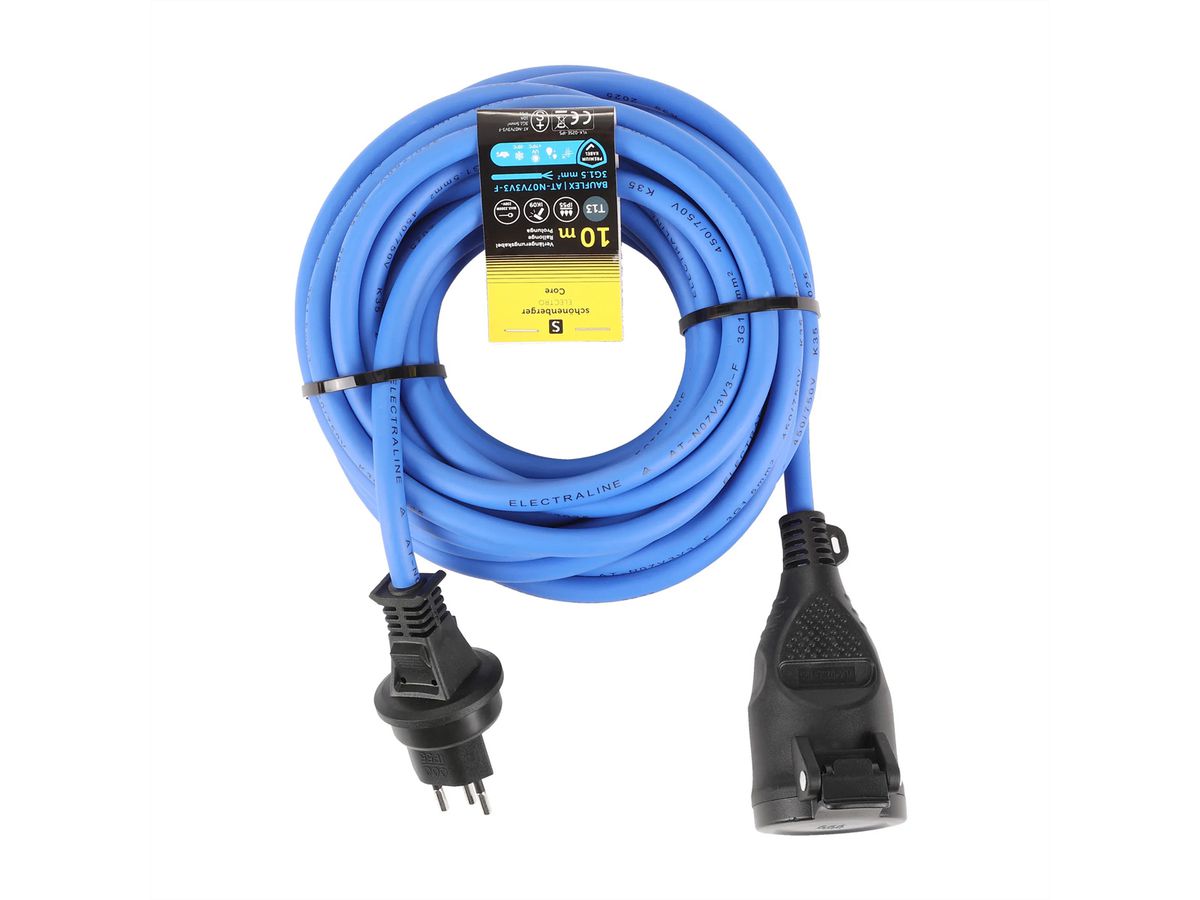 Verlängerungskabel T13 IP55 , 10m BAUFLEX N07V3V3-F 3G1.5mm2