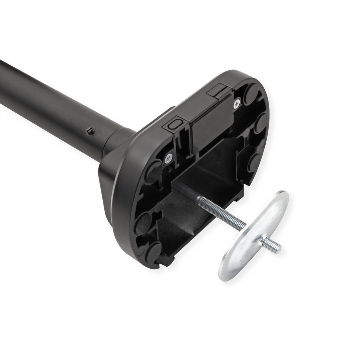 ROLINE LCD-Arm, Trägerstange, 4 Gelenke, Tischmontage, 24-57 Zoll, bis 27 kg, schwarz