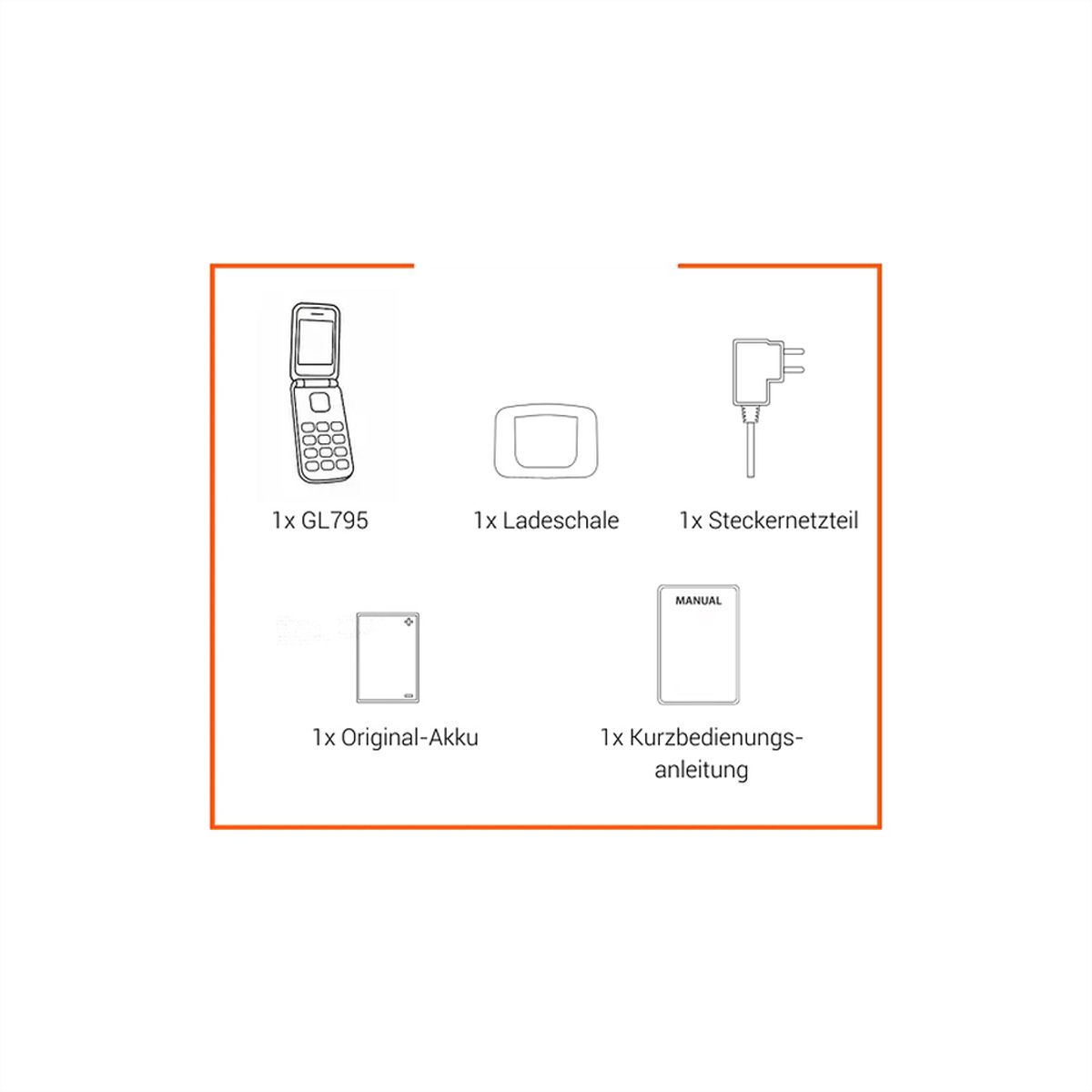 Gigaset Seniorenhandy GL795 HS IM, 2.80", 2 Mpx