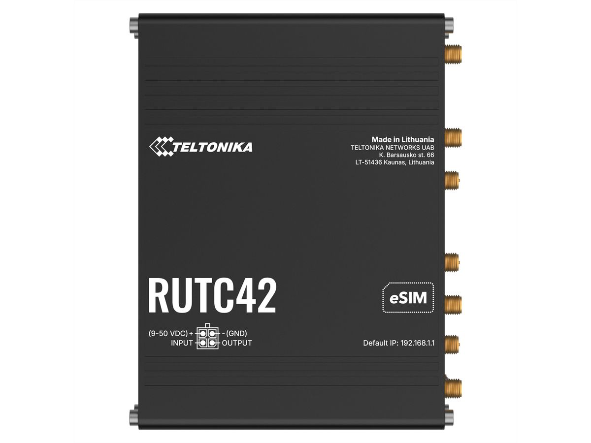 TELTONIKA RUTC42 Dual-eSIM LTE Router