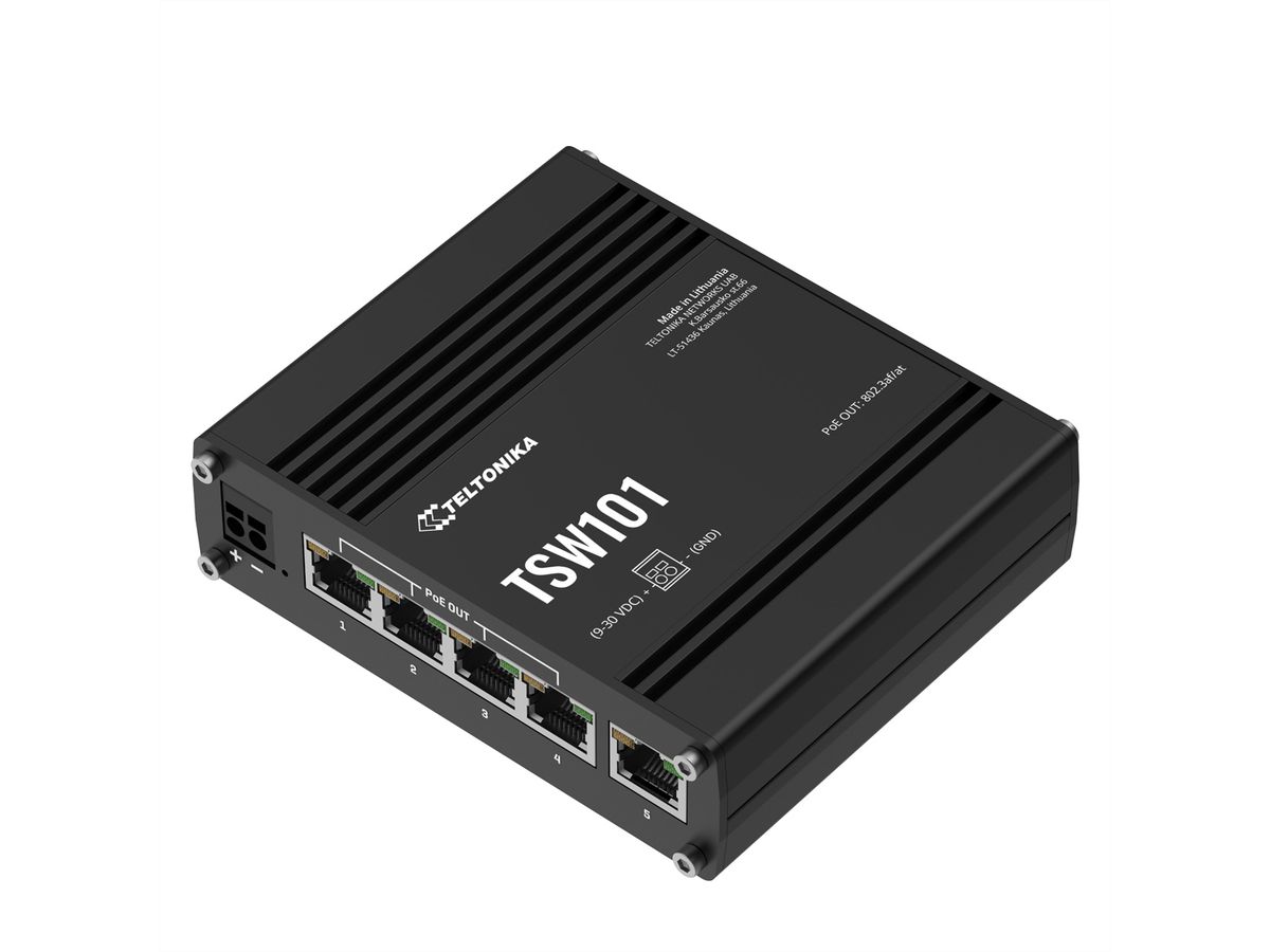 TELTONIKA TSW101 Switch 4xPoE+ pour véhicule