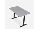 WRK21 Schreibtisch Smart 140 x 80 cm, Höhenverstellbar, Grau Uni / Schwarz
