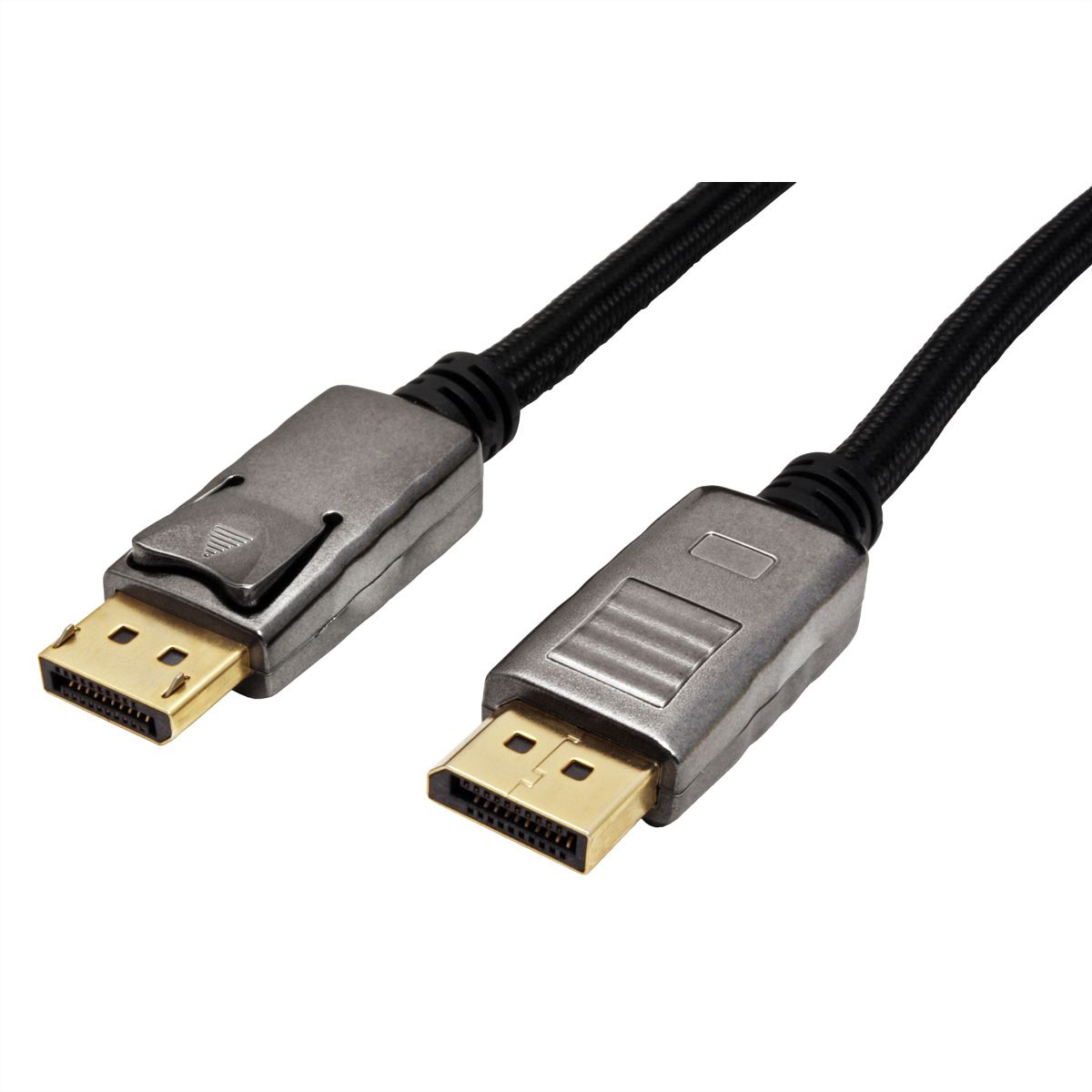 ROLINE DisplayPort Kabel, DP-DP, v1.2, ST - ST, schwarz-metallic, 1 m
