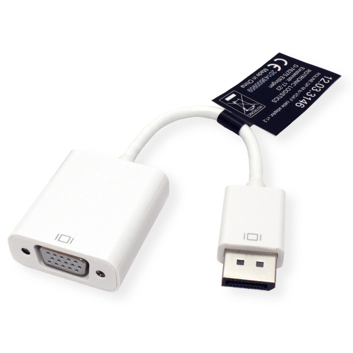 ROLINE Adaptateur DisplayPort-VGA, v1.2, DP M - VGA F