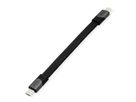 ROLINE Câble USB4 Gen3x2, C-C, M/M, 8K UHD-2, 40Gbit/s, 100W, plat, noir, 15 cm