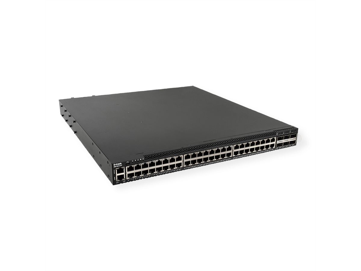 D-Link DXS-3610-54T/SI/E 48x 1/10GbE , Switch administrable 6x 40/100GbE QSFP+/QSFP28 Ports L3 Stackable 10G