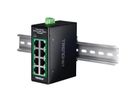 TRENDnet  TI-PELC80 Mini switch industriel rail DIN Fast Ethernet PoE+ à 8 ports