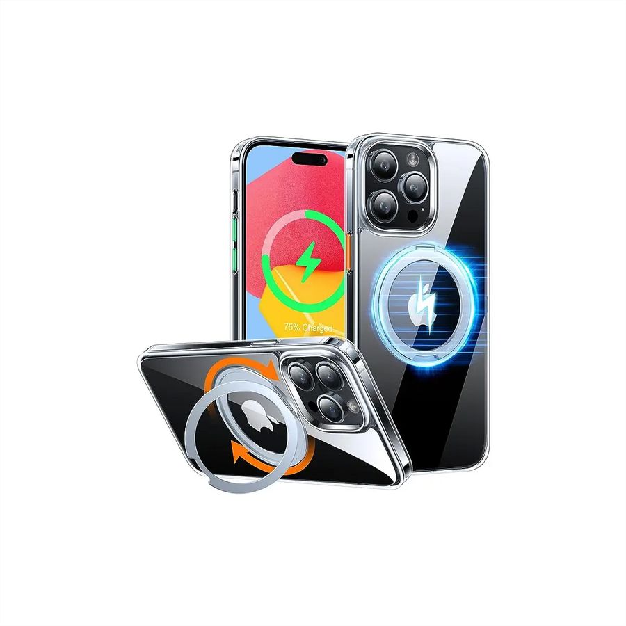 Torras Ostand Q3 Air Case, iPhone 17 Pro, MagSafe, transparent