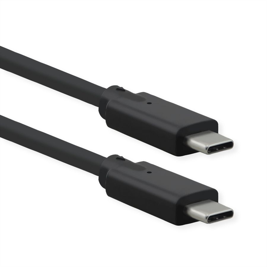 ROLINE USB 3.2 Gen 2x2 Kabel, USB C-C, ST/ST, 4K UHD-1, 20Gbit/s, Emark, 100W, schwarz, 1,5 m