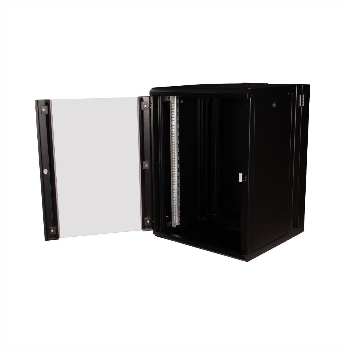 ROLINE 19-Zoll Wandgehäuse Pro 16 HE, 600x600 BxT zweiteilig schwenkbar schwarz