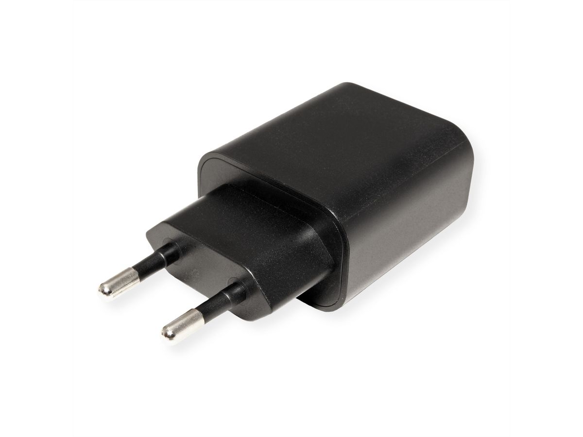 VALUE USB Charger mit Euro-Stecker, 1 Port (Typ-C PD), 25W