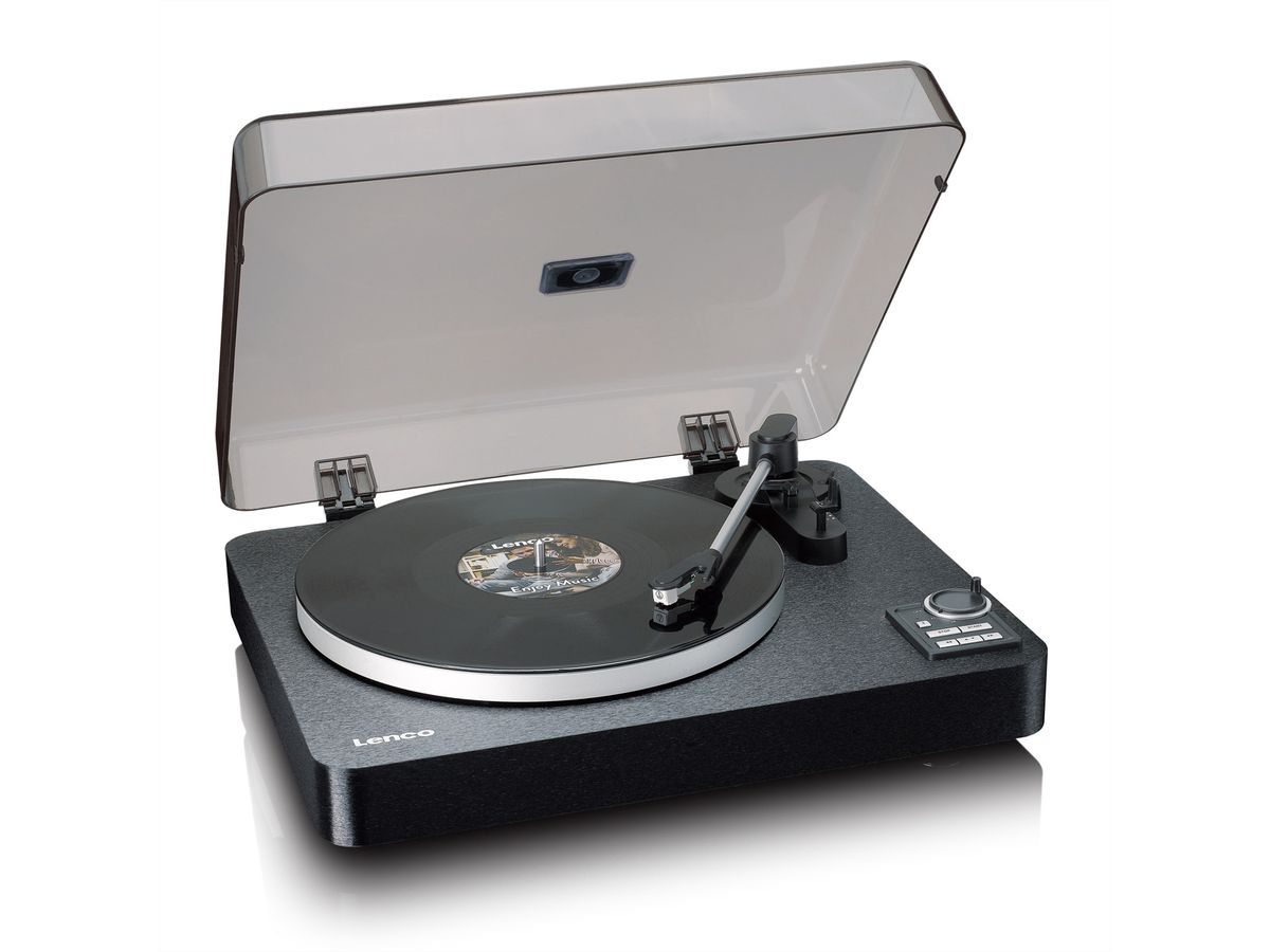 Lenco Plattenspieler LBTA-165BK , MP3-Direktencoding, USB, 33U/min&45U/min