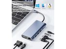 VALUE Station d'accueil USB type C, HDMI 4K60, VGA, 1x Gigabit Ethernet, 2x USB A + type C PD, 1x SD/microSD, 1x audio
