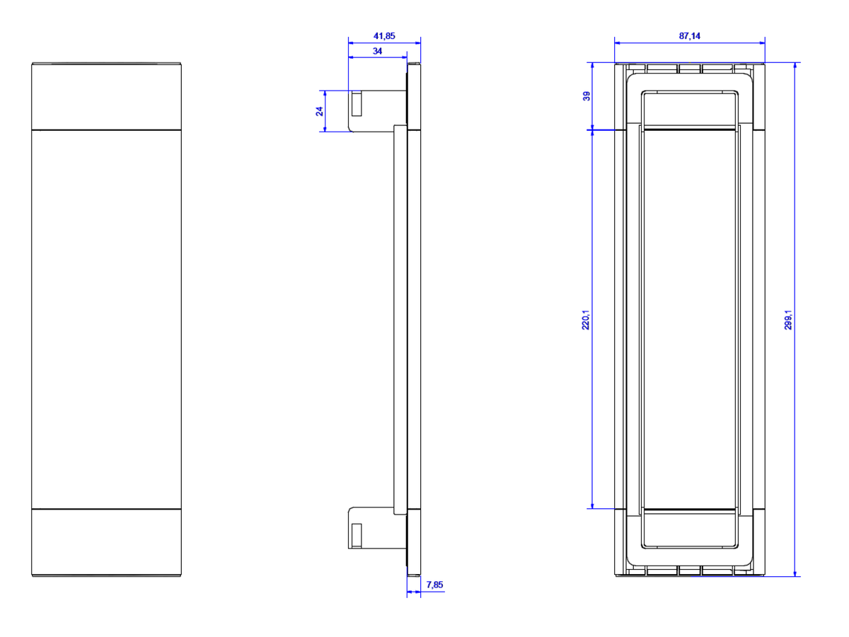 BACHMANN POWER FRAME COVER noir ALU 4x RAL9005