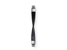 ROLINE Câble USB 3.2 Gen 2 en silicone, avec PD, Emark, C-C, M/M, 8K UHD, 10Gbit/s, 60W, noir, 11 cm