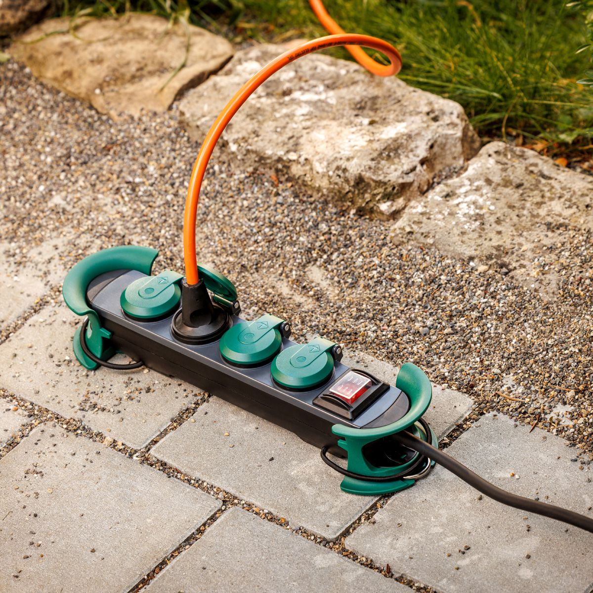 BACHMANN HOOK Outdoor 4x contact de protection, 16A/400V, 4 m