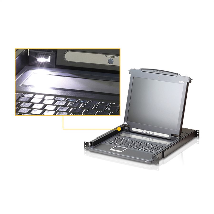 ATEN CL1000M Console KVM, LCD 43cm, VGA, PS/2, DE-Layout